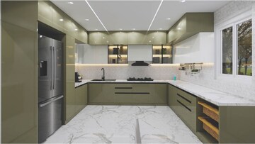 Kitchen in 6 BHK Apartment at Prestige High Fields, Gachibowli – for Rent