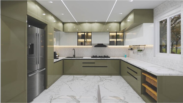 Kitchen, prestige-high-fields 6 Bedroom 4100 Sq.Ft. Apartment In Gachibowli Hyderabad 9169463