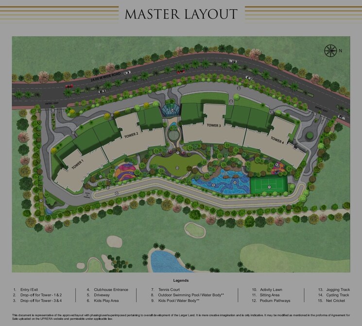 Master Plan, sector 128 3.5 Bedroom 2850 Sq.Ft. Apartment In Sector 128 Noida 9169597