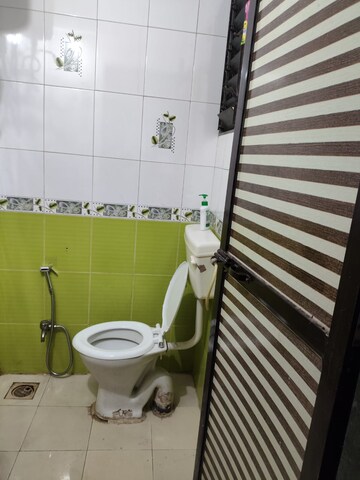 Bathroom in 1 BHK Apartment at Kanha CHS, Kopar Khairane – for Rent