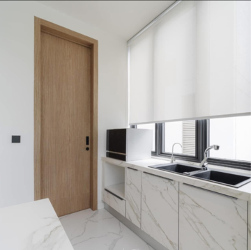 Kitchen in 3 BHK Apartment at Oxford Apartments Bandra West, St. Peters Colony – for Rent