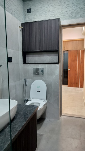 Bathroom in 3 BHK Apartment at Banjara Hills – for Rent