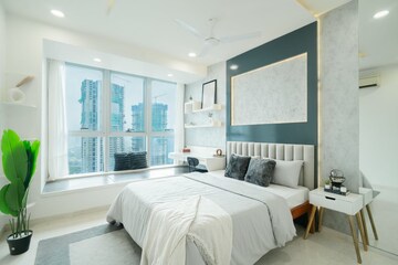 Bedroom in 5 BHK Apartment at Omkar Alta Monte, Malad East – for Rent
