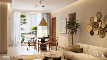 Living Room in 3 BHK Apartment at Sobha Arbor, Senneer Kuppam – for Sale