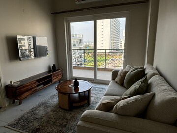 Living Room in 3 BHK Builder Floor at Central Park Cerise Suites, Sohna Sector 33 – for Rent