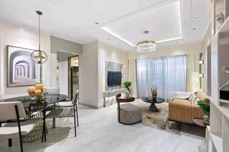 Living Room, dosti-oak 2 Bedroom 550 Sq.Ft. Apartment In Kolshet Industrial Area Thane 9171955