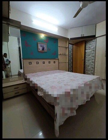 Bedroom in 1 BHK Apartment at Runwal Regency, Majiwada – for Rent