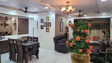 Living Room in 3 BHK Apartment at Soham Garden, Manpada – for Rent