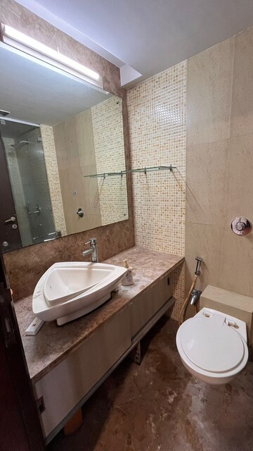 Bathroom in 3 BHK Apartment at Lake Primrose, Powai – for Rent