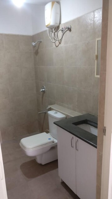 Bathroom in 3 BHK Apartment at DLF Westend Heights New Town, Akshayanagar – for Rent
