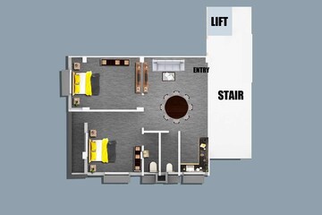 Floor Plan in 2 BHK Apartment at Kalikapur New Town – for Sale