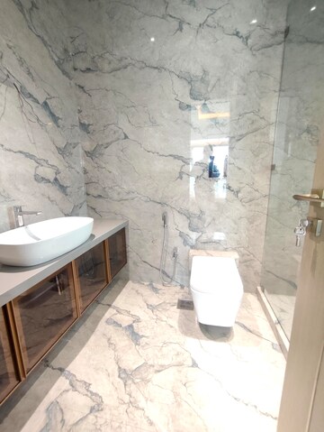 Bathroom in 3 BHK Apartment at Enpar Lotus 101 Worli Residences, Lower Parel – for Rent