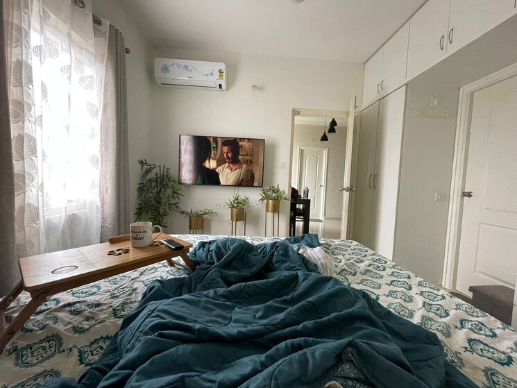 Bedroom, sai-kalyan-ultima 2 Bedroom 1100 Sq.Ft. Apartment In Thanisandra Bangalore 9173024