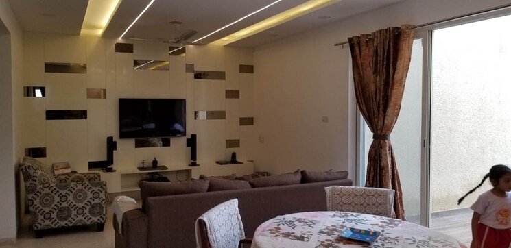 Living Room, ganga-platino 3 Bedroom 1500 Sq.Ft. Apartment In Kharadi Pune 9173069