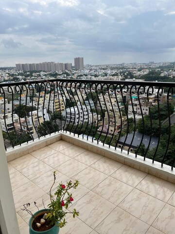 Balcony in 3.5 BHK Apartment at DLF Westend Heights New Town, Akshayanagar – for Rent