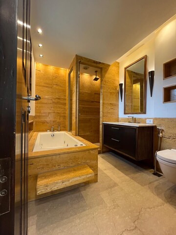 Bathroom in 3 BHK Builder Floor at Vasant Vihar – for Rent