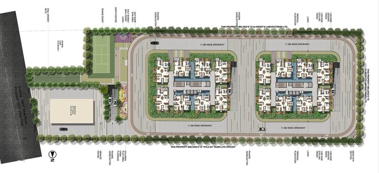 Master Plan, candeur-twins 3 Bedroom 1590 Sq.Ft. Apartment In Miyapur Hyderabad 9173846