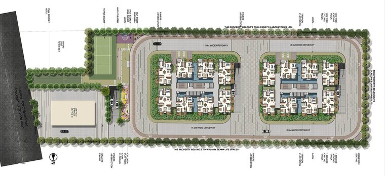 Master Plan, candeur-twins 3 Bedroom 1590 Sq.Ft. Apartment In Miyapur Hyderabad 9173846
