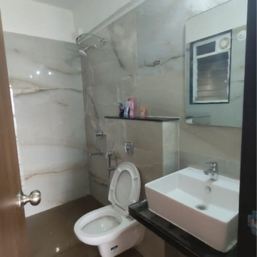 Bathroom in 2 BHK Apartment at Krishna Amarillo, Bhagwan Nagar – for Rent