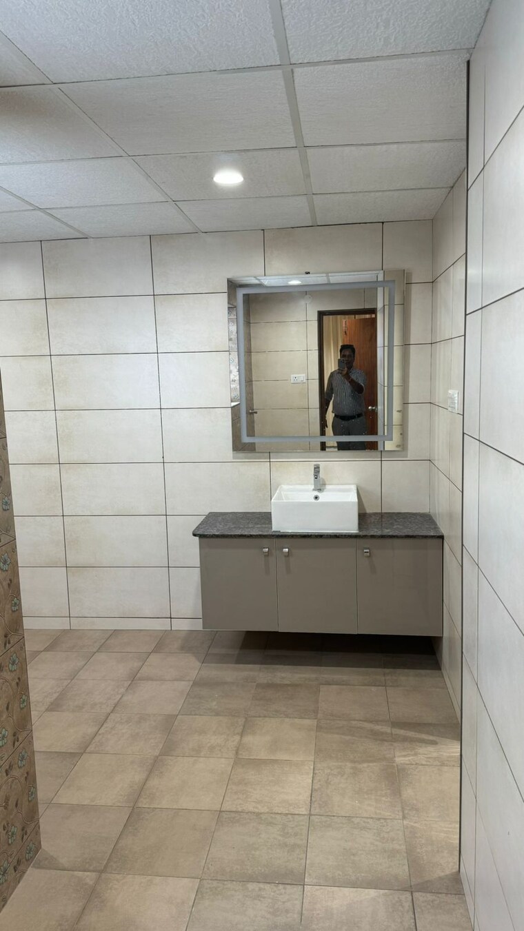 Bathroom, purple-habiqo 3 Bedroom 2300 Sq.Ft. Apartment In Sahakara Nagar Bangalore 9174352