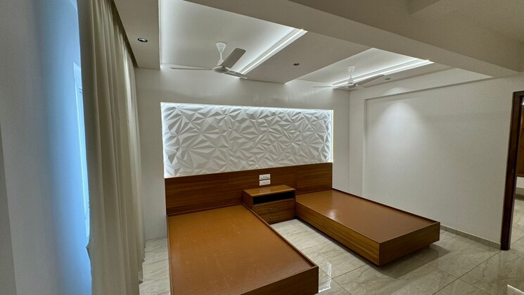 Kitchen, purple-habiqo 3 Bedroom 2300 Sq.Ft. Apartment In Sahakara Nagar Bangalore 9174469