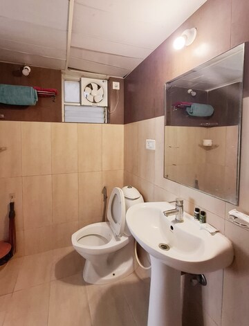 Bathroom in 3 BHK Apartment at Nitesh Columbus Square, Bellary Road – for Rent