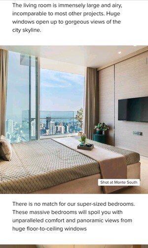 Bedroom in 2 BHK Apartment at Marathon Monte South, Byculla West – for Sale
