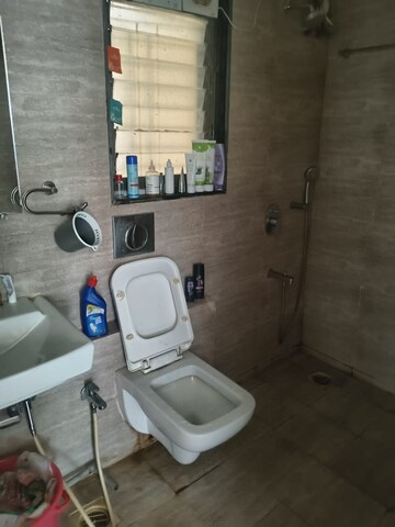 Bathroom in 1 BHK Apartment at Crescent Solitaire, Sakinaka – for Rent