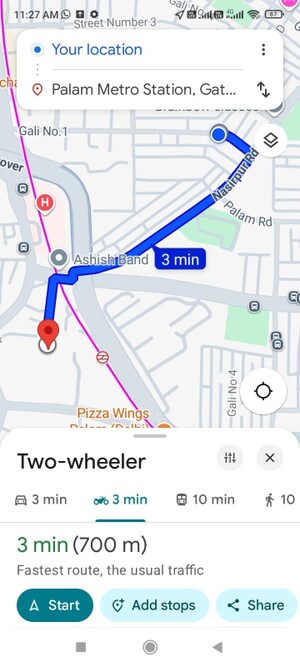 2 BHK Apartment – Map Location View at Igi Airport Area - for Sale