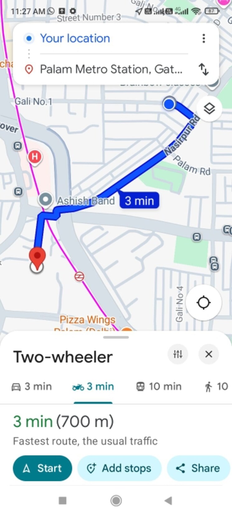 Map Location, igi airport area 2 Bedroom 600 Sq.Ft. Apartment In Igi Airport Area Delhi 9175235