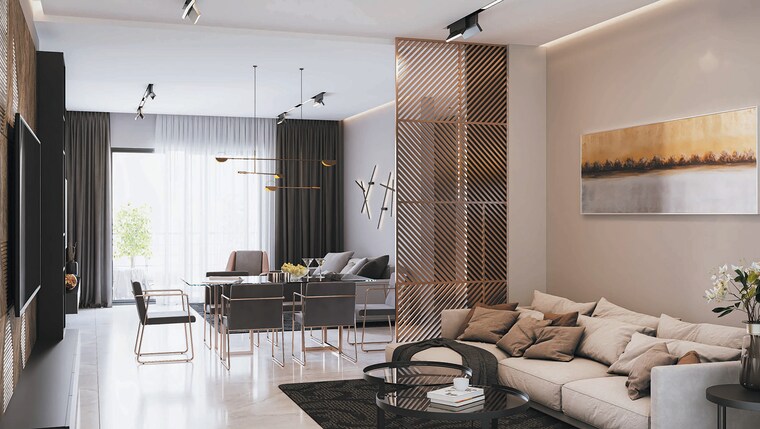 Living Room, brigade-gateway 4 Bedroom 4123 Sq.Ft. Apartment In Kokapet Hyderabad 9175413