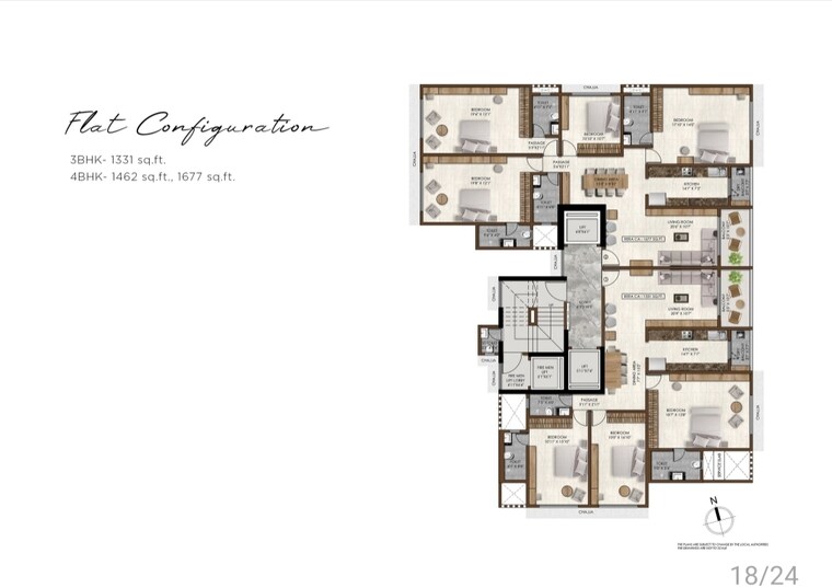 Floor Plan, pranav-pearl-palace 4 Bedroom 1677 Sq.Ft. Apartment In Santacruz West Mumbai 9175420