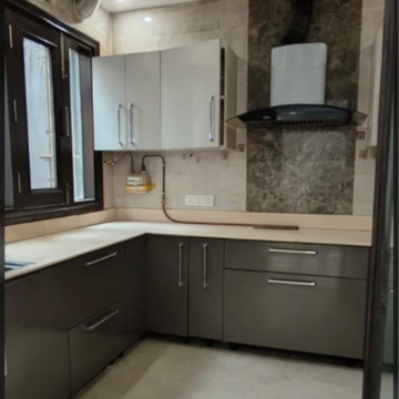 Kitchen in 3 BHK Builder Floor at Boutique Residential Apartments C-220, Sarvodaya Enclave – for Rent