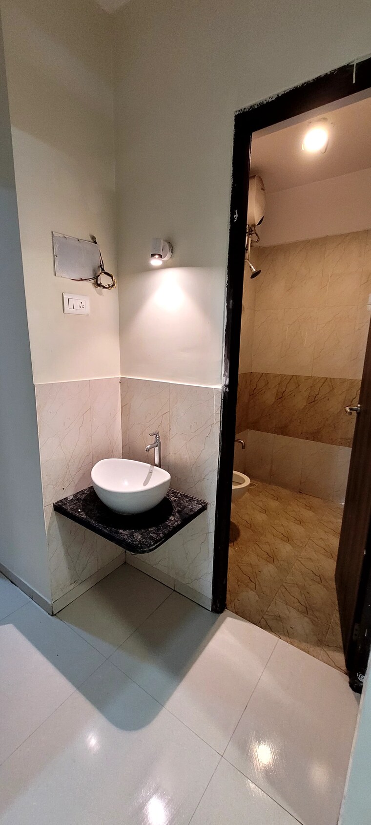 Bathroom, marathon-nexzone 1.5 Bedroom 583 Sq.Ft. Apartment In New Panvel Navi Mumbai 9175543
