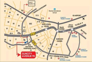  Shop – Map Location View at Suncity Avenue 76, Sector 76 - for Sale