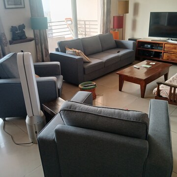 Living Room in 3 BHK Apartment at Puri Pranayam, Sector 82 – for Rent