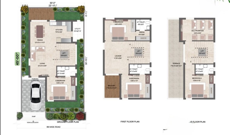 Floor Plan, kandi 4 Bedroom 2400 Sq.Ft. Villa In Kandi Hyderabad 9176395