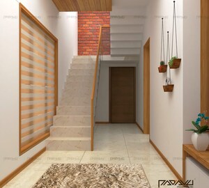 Staircase in 2 BHK Villa at Marsur – for Sale