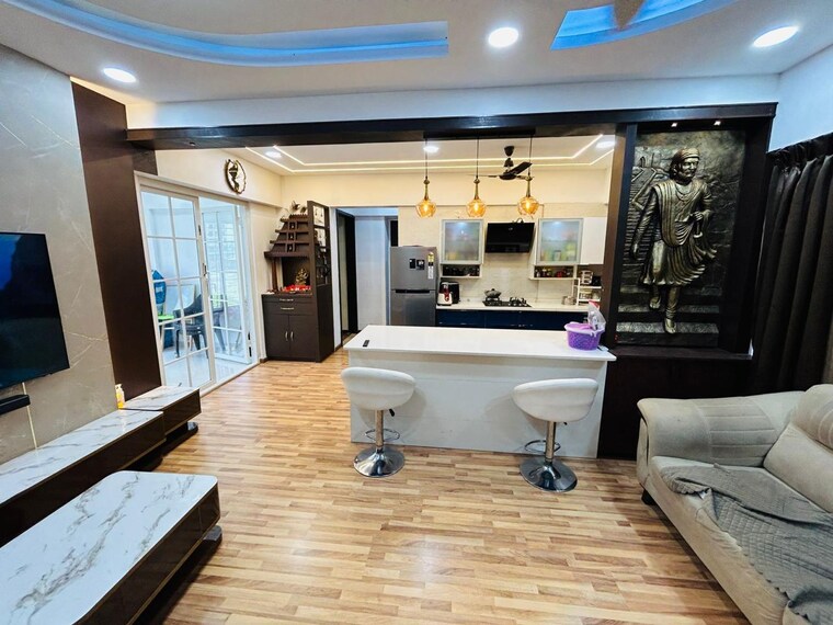 Living Room, 45-shashwat-heights 2.5 Bedroom 800 Sq.Ft. Apartment In Punawale Pune 9176441