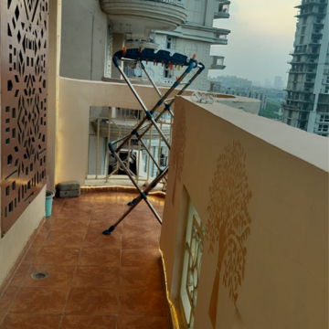 Balcony in 2 BHK Apartment at Ajnara Ambrosia, Sector 118 – for Rent