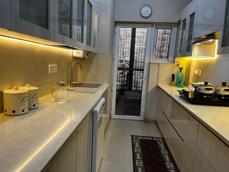 Kitchen, adani-samsara 3 Bedroom 1715 Sq.Ft. Builder Floor In Sector 60 Gurgaon 9177924