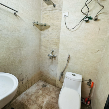Bathroom in 3 BHK Builder Floor at Saket – for Rent