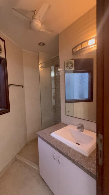 Bathroom in 3 BHK Builder Floor at Kalkaji – for Rent