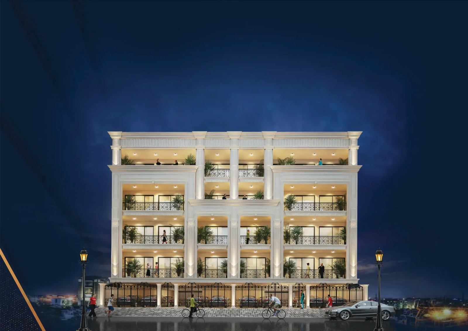 4 BHK + Extra Room 2061 Sq.Ft. Builder Floor in Woodview Residences