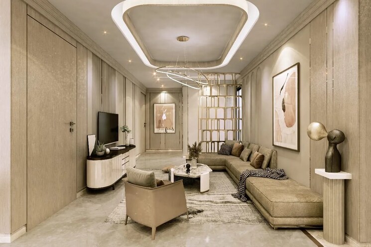 Living Room, woodview-residences 4 Bedroom 2061 Sq.Ft. Builder Floor In Sector 89 Gurgaon 9179632