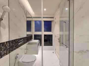Bathroom in 3 BHK Apartment at Bhartiya Leela Residences, Thanisandra Main Road – for Rent