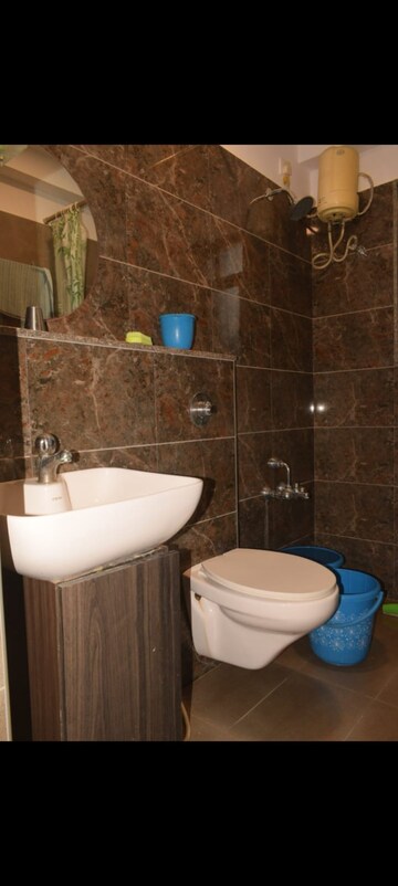 Bathroom in 3 BHK Apartment at Swati Chrysantha, Shela – for Sale
