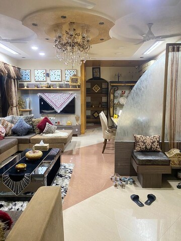 Living Room in 3 BHK Apartment at Omkar Alta Monte, Malad East – for Rent