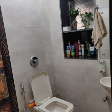 Bathroom in 1 BHK Apartment at Raheja Township, Raheja Twp – for Rent