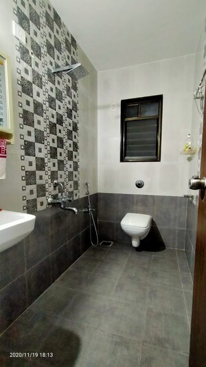 Bathroom in 2 BHK Apartment at Nirmal Township CHS B5 Building, Sinhagad Road – for Sale